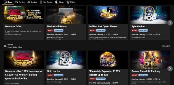 Slot machines at Bwin Casino